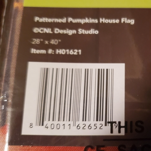 Autumn Pattern Pumpkin Fall Premium House Garden Flag 28" X 40" Briarwood Lane - Picture 5 of 6